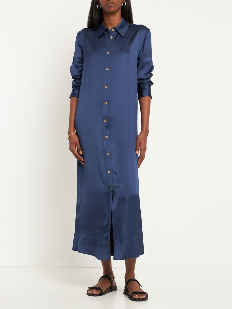 Loulou de Saison Ara viscose satin midi dress outlook