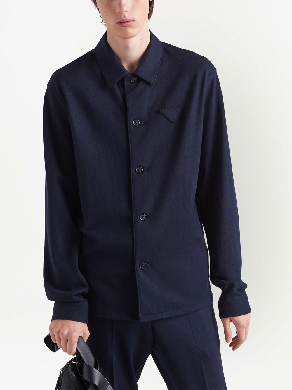 logo-patch long-sleeve shirt - 3