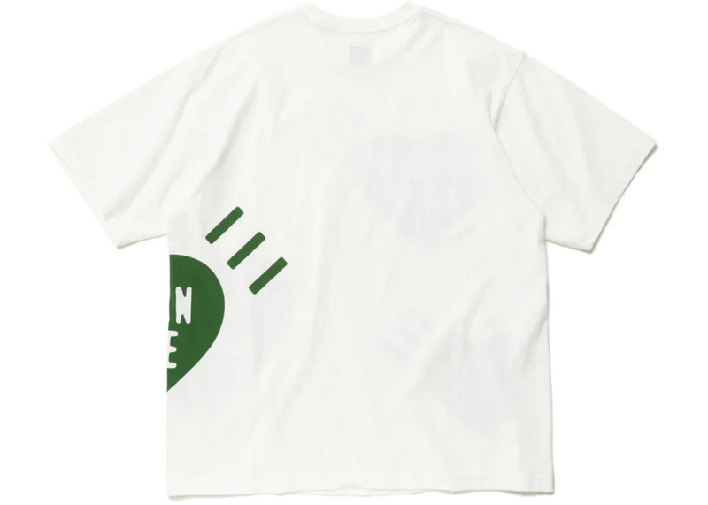 Human Made Human Made Big Heart T-Shirt White Green outlook