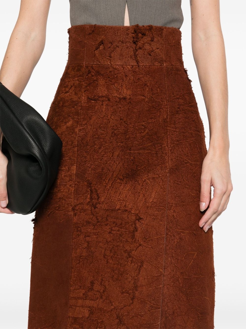 suede midi skirt - 5