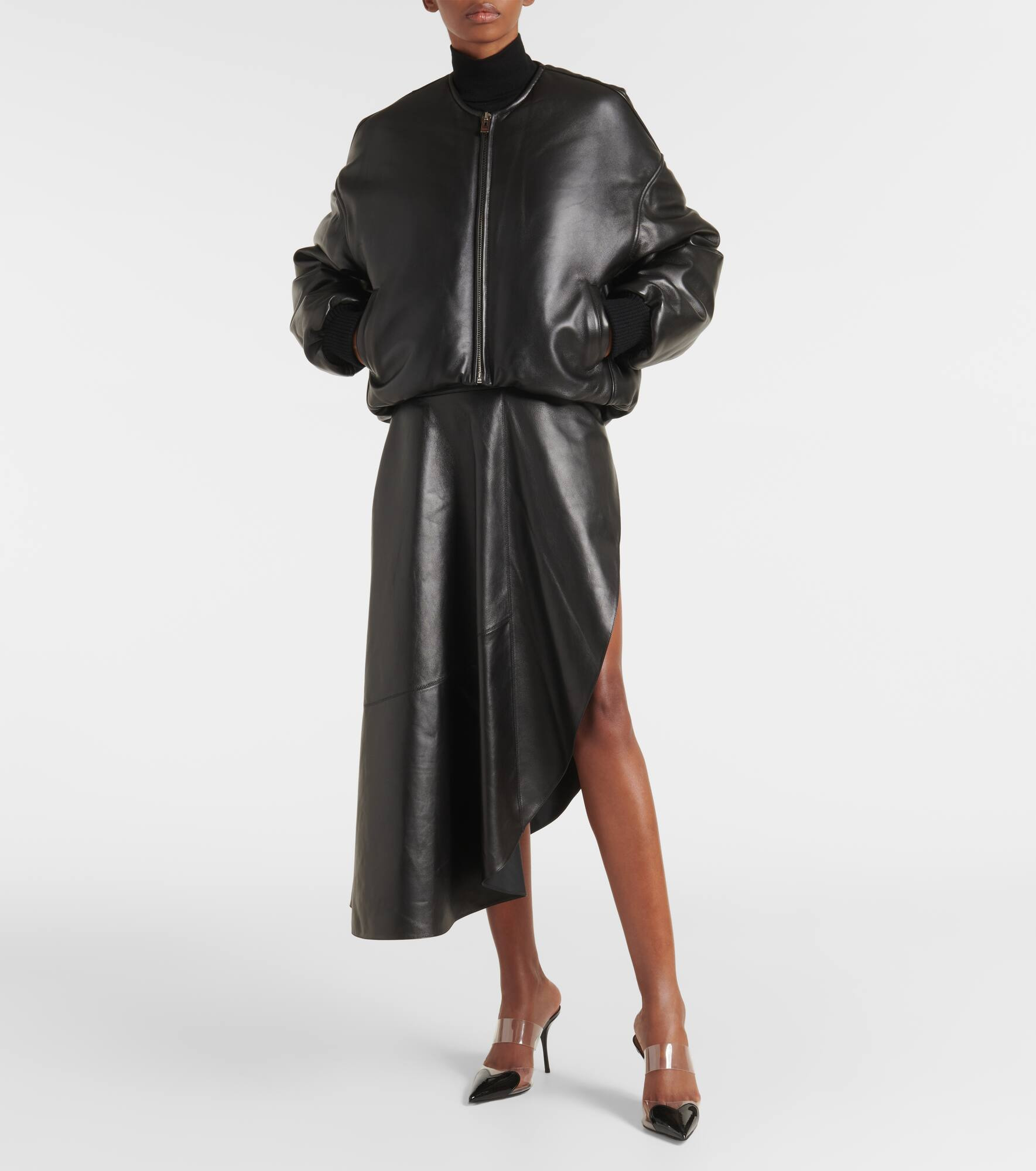 Leather bomber jacket - 2