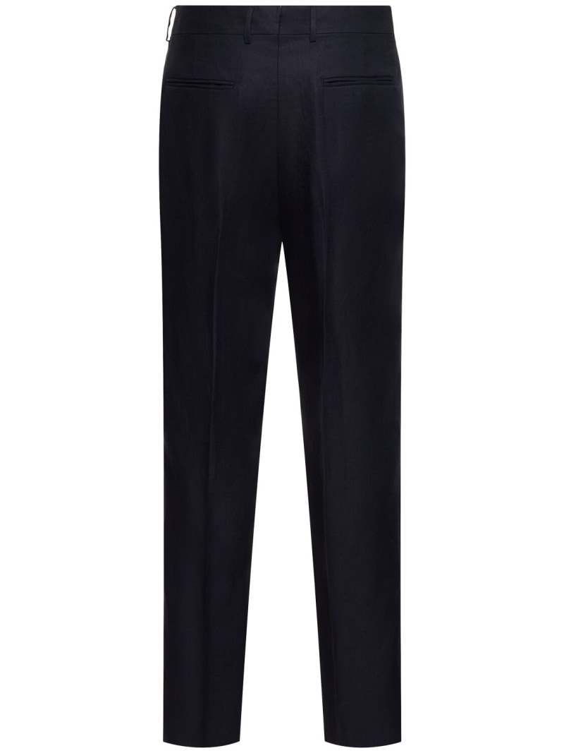 Oasi Lino one-pleat pants - 5