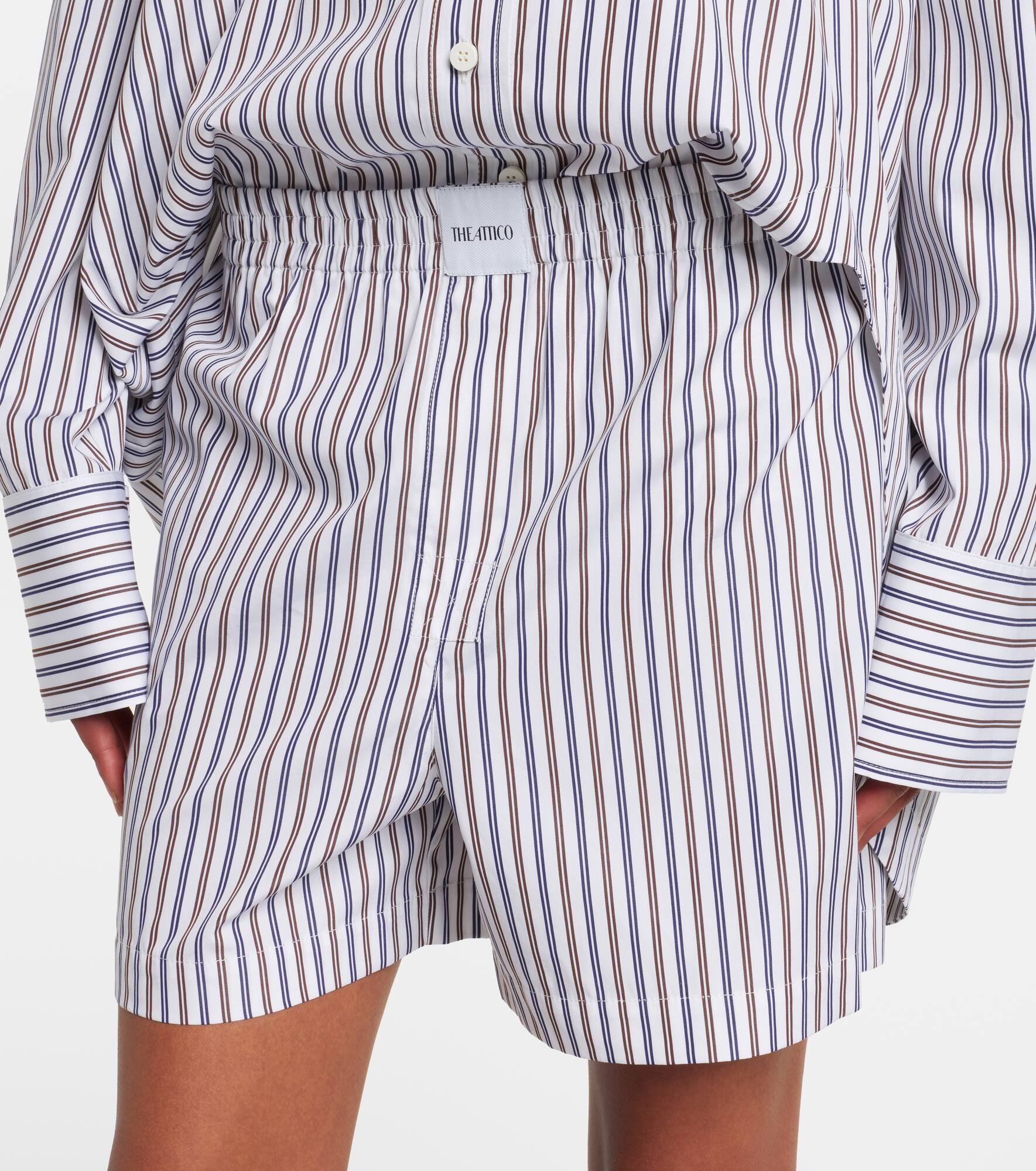 Striped cotton shorts - 4