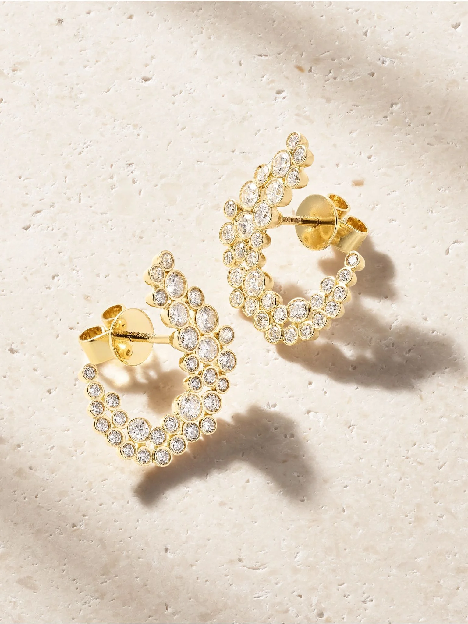 18-karat gold diamond earrings Gold - 1