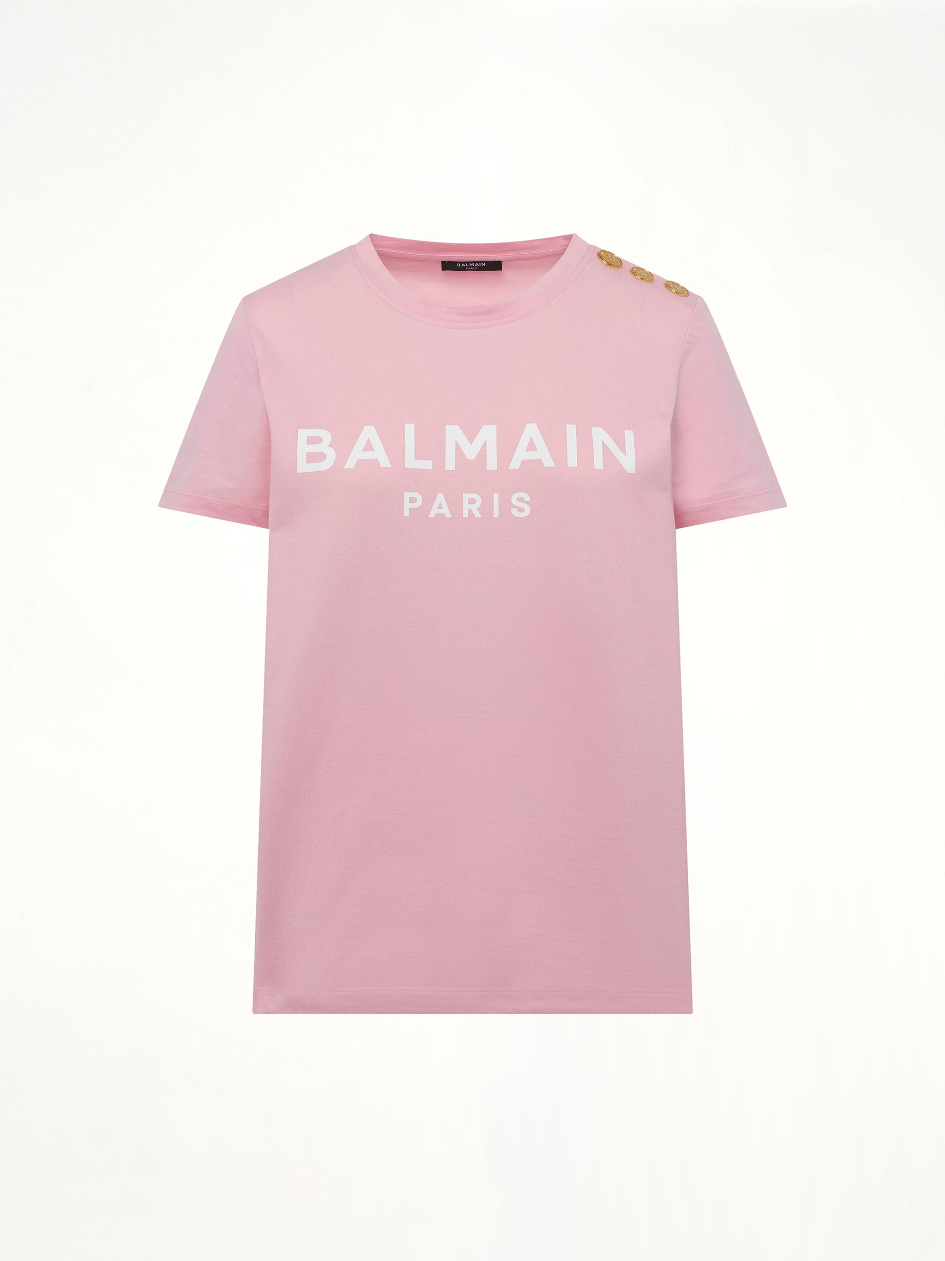 3 BTN Balmain Printed T-Shirt in Rose/White - 2