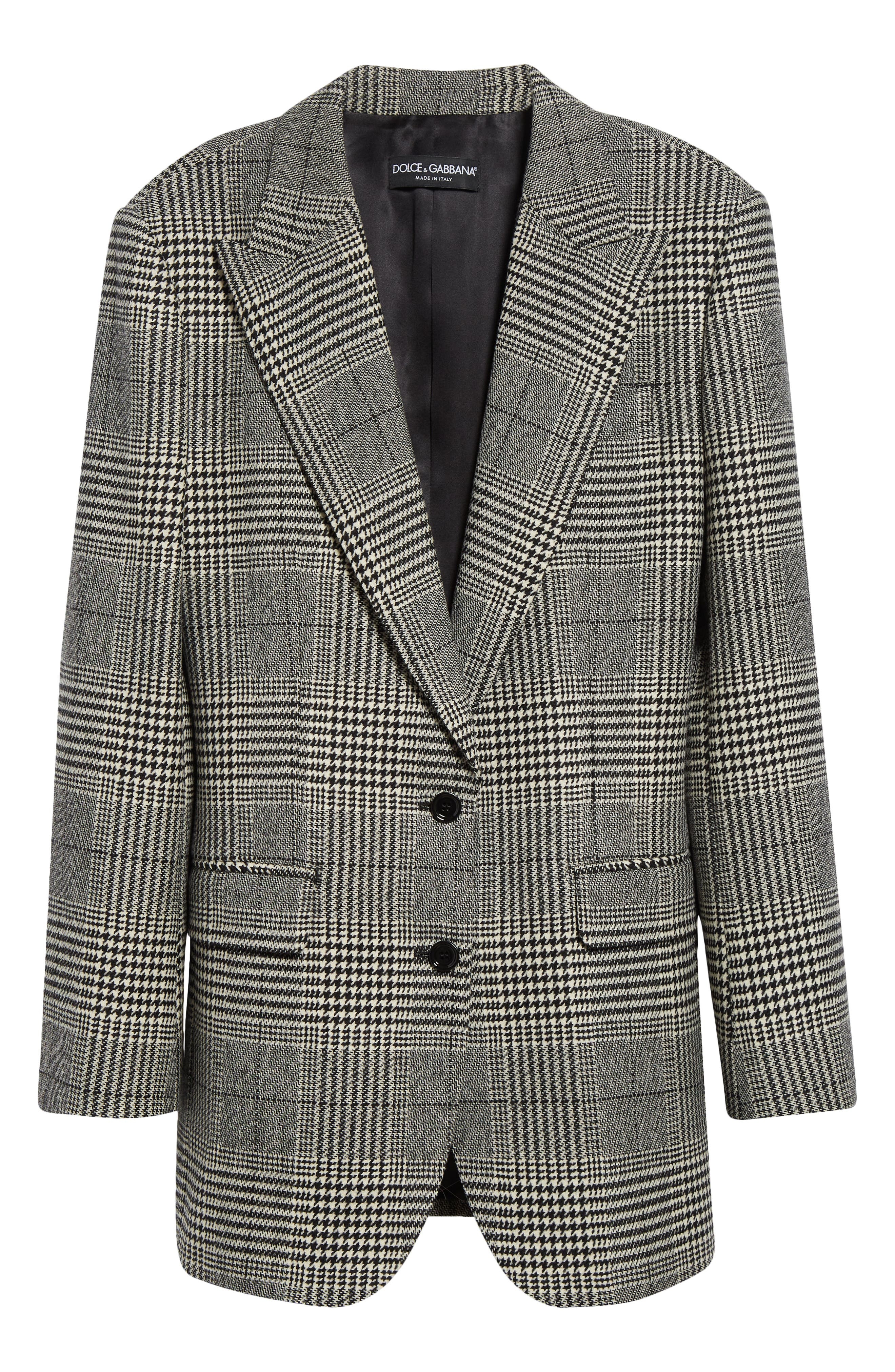 Dolce&Gabbana Houndstooth Check Short Wool Blend Jacket in Glicine Viola Chiari at Nordstrom - 7