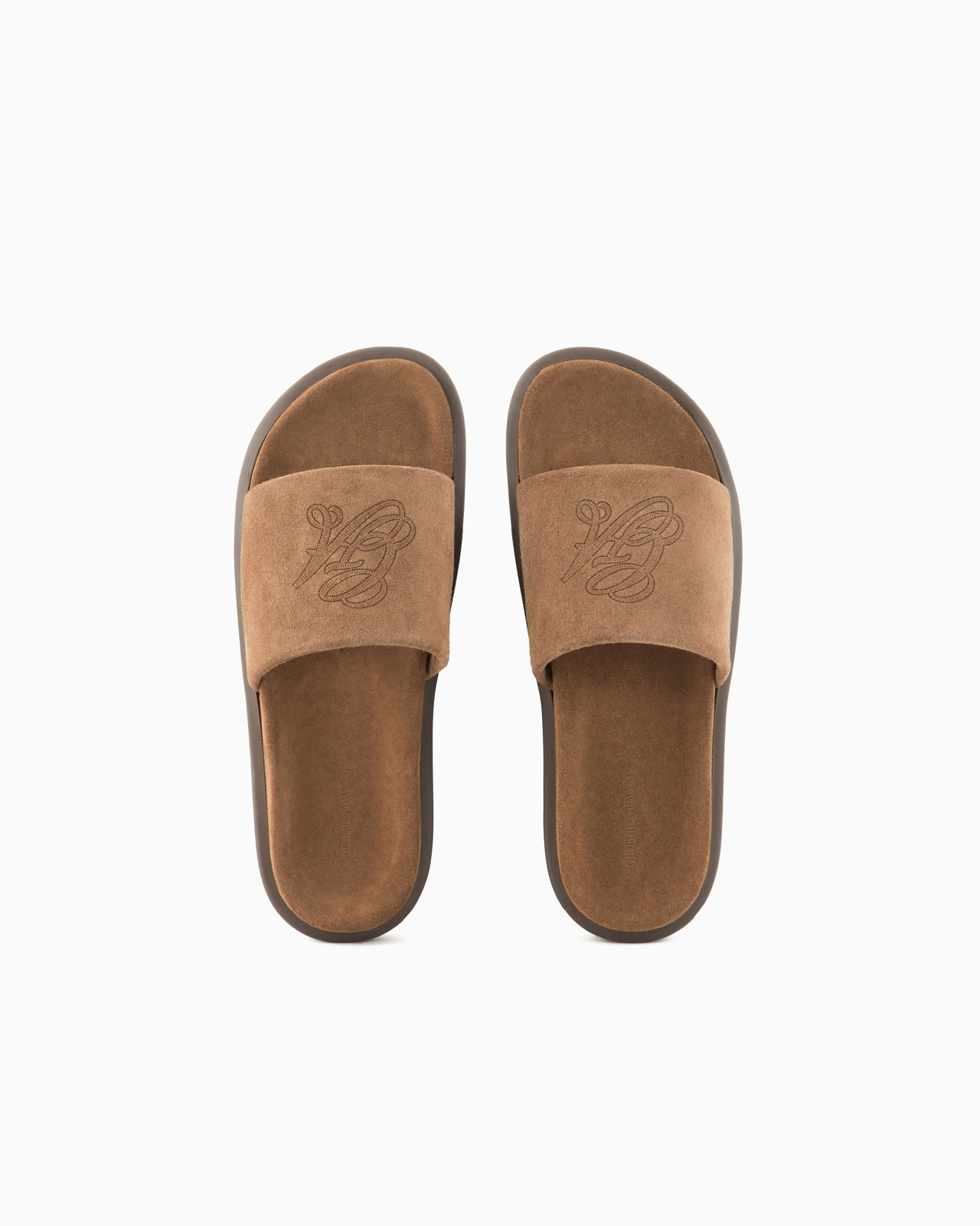 Suede sandals with logo - 3