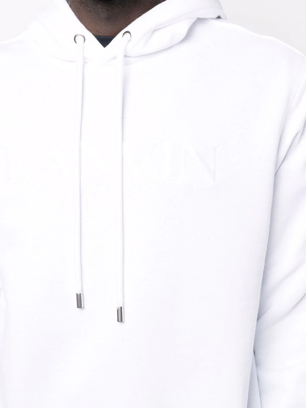 logo embroidered hoodie - 5