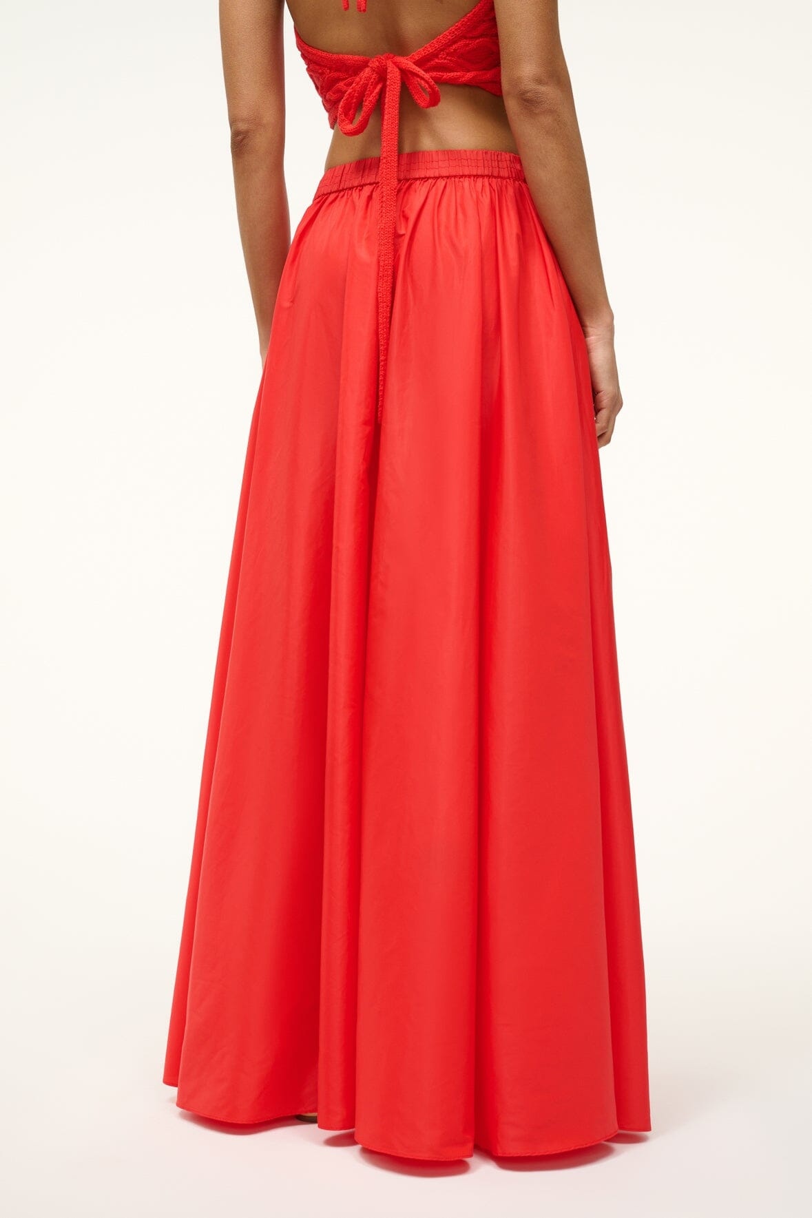 STAUD MAXI EDEN SKIRT RED ROSE - 5