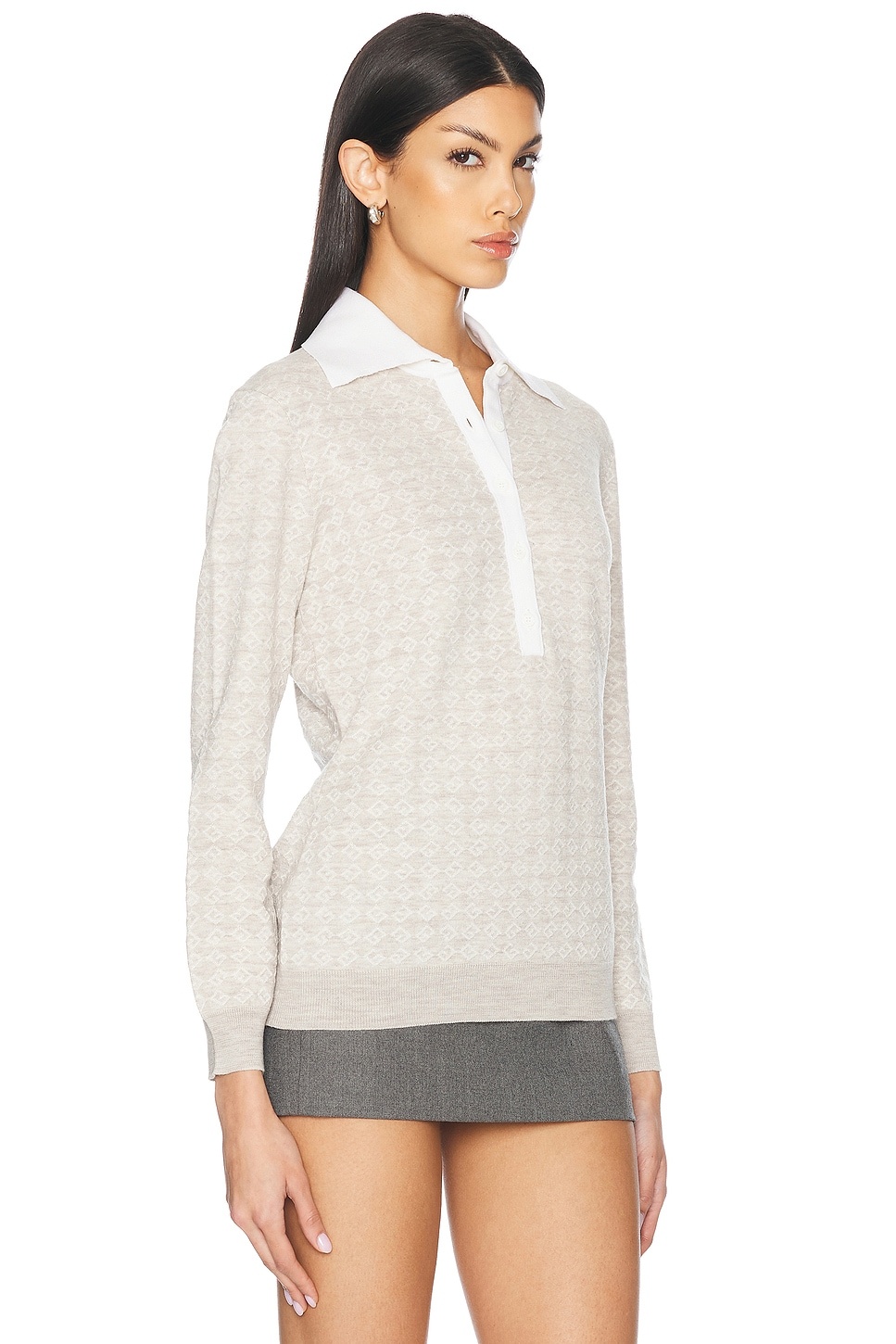 Long Sleeve Polo Top - 2