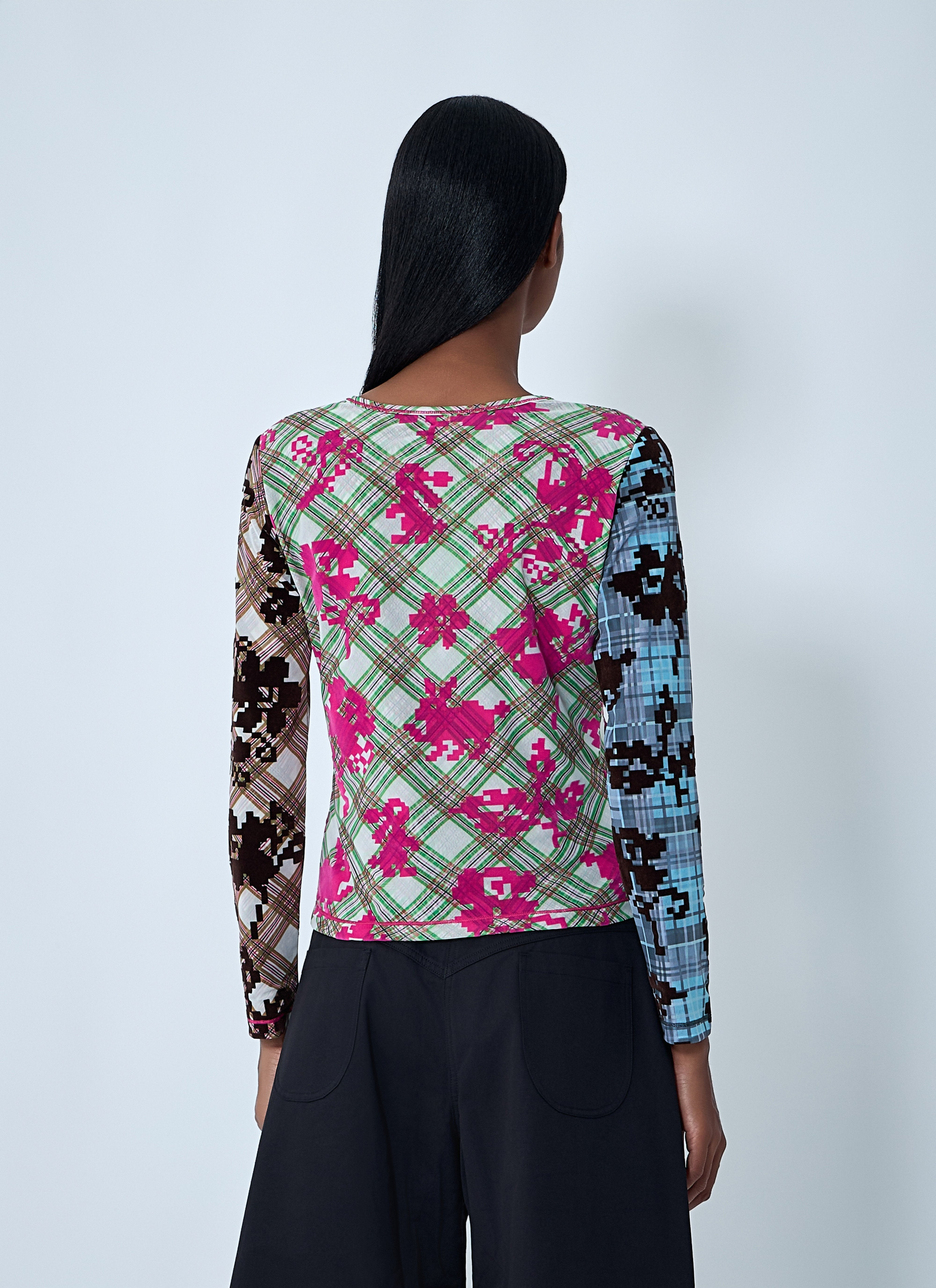 Chopova Lowena Women Pixel Bunny Mesh Top - 4