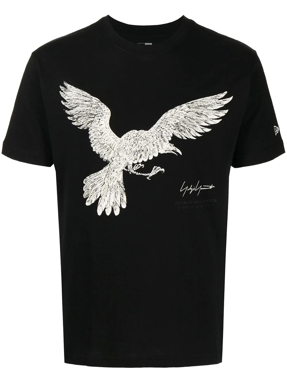 raven-print T-shirt - 1