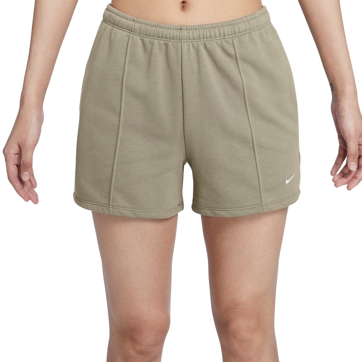 (WMNS) Nike Sportswear Chill Terry Mid-Rise 10cm French Terry Shorts Asia Sizing 'Light Army' HF6941 - 2