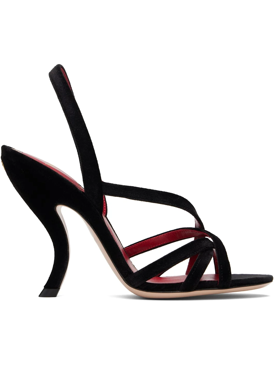 Black Fetishique Heeled Sandals - 1