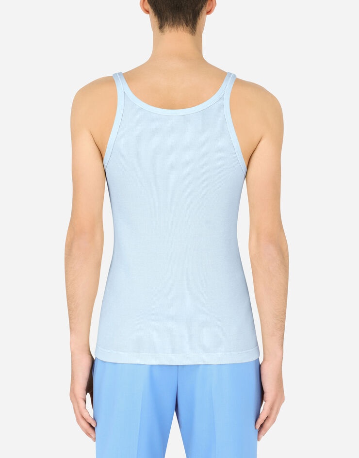 Fine-rib cotton jersey singlet - 2