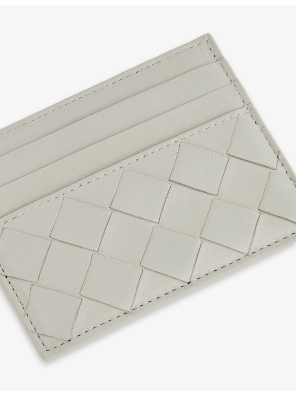 Intrecciato leather card holder - 2