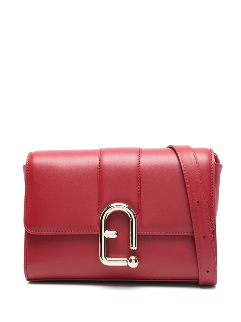 samll Urban clasp-detail leather satchel 1