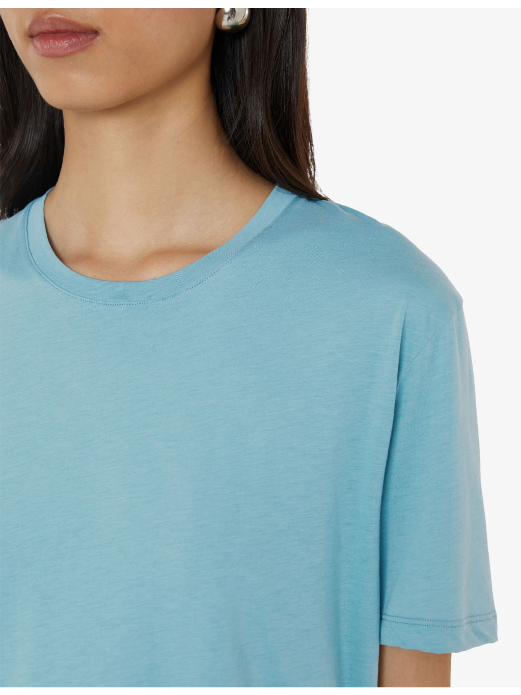 Round-Neck Regular-Fit Cotton and Silk-Blend T-Shirt - 5