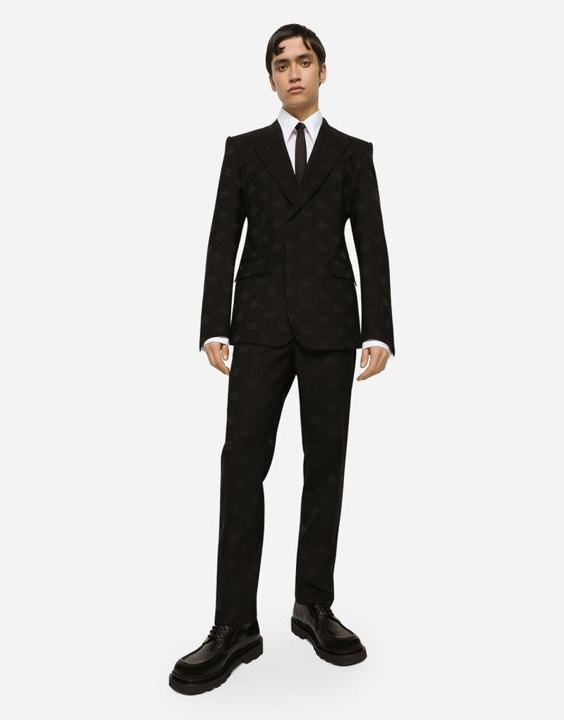 Single-breasted wool Sicilia-fit jacket with jacquard DG detailing 6