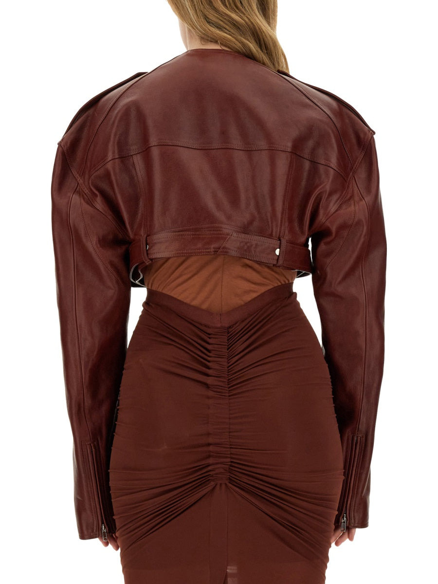 Rick Owens Women Leather Jacket - 3