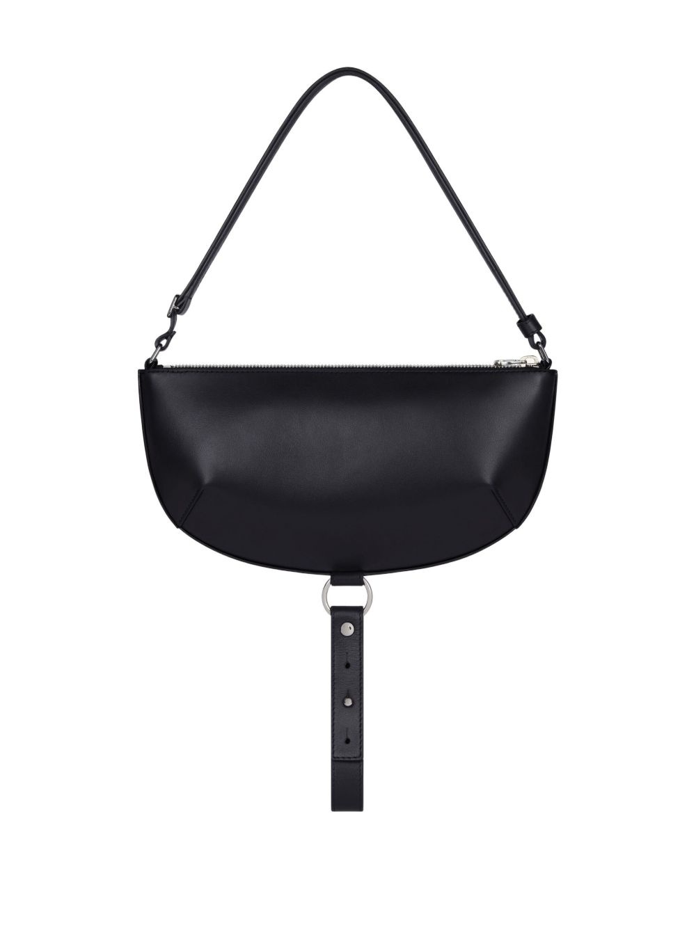 half-moon leather shoulder bag - 4