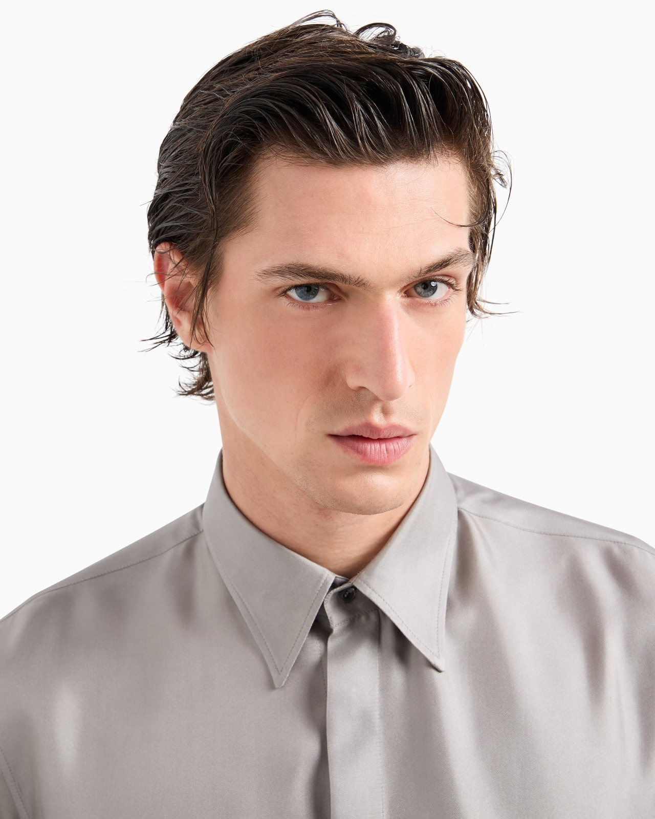 Slim-fit, silk-twill shirt - 5
