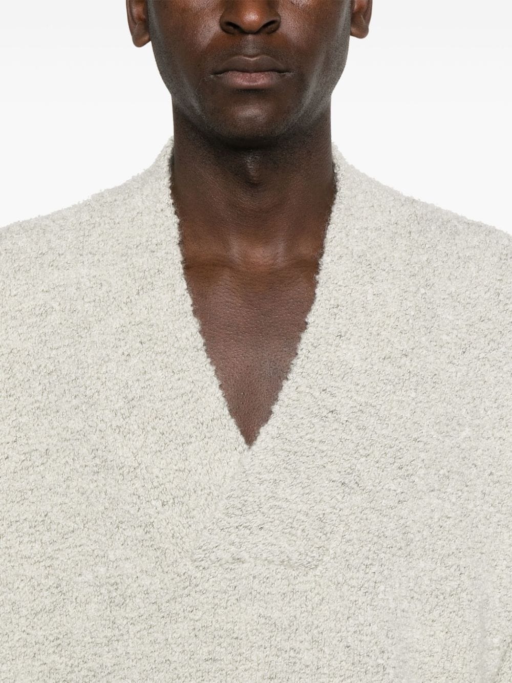 overlapped V-neck sweater - 5