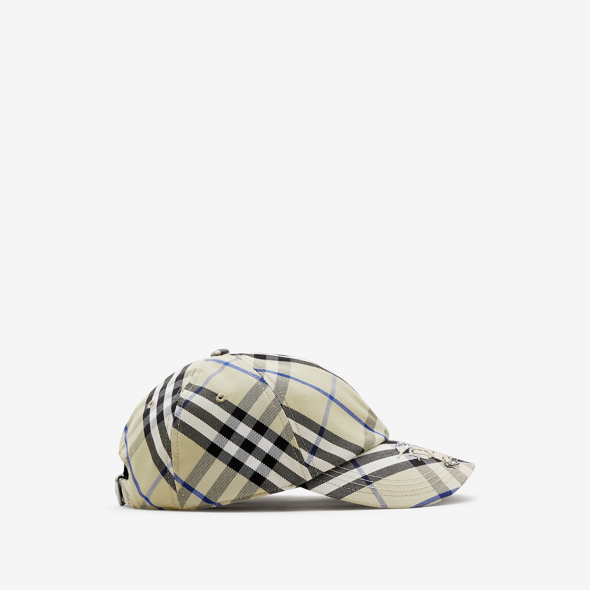 Check Cotton Blend Baseball Cap - 4
