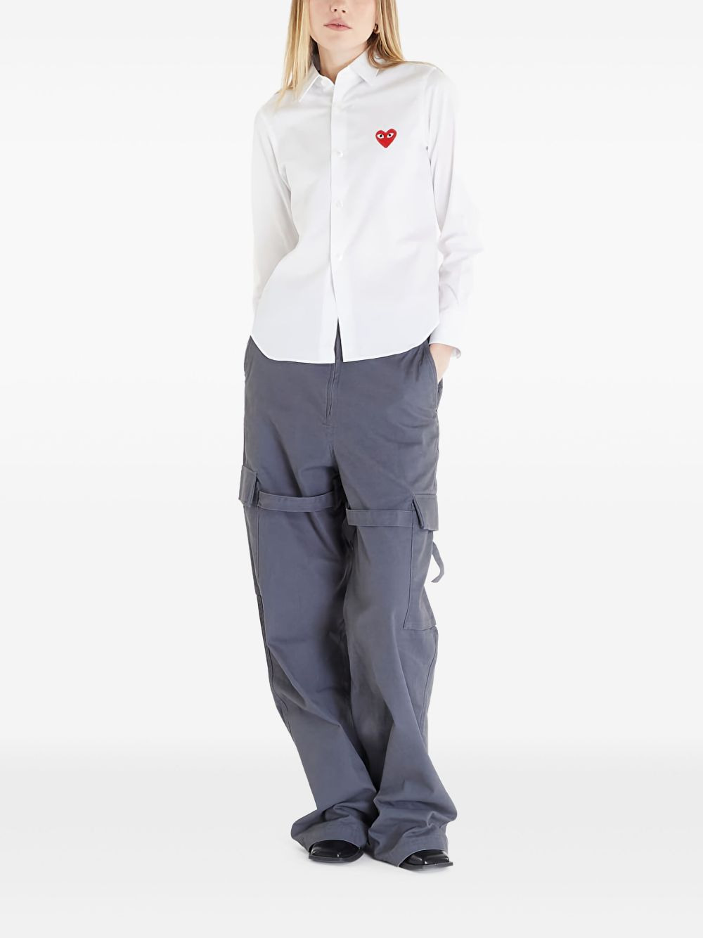 embroidered heart shirt - 2