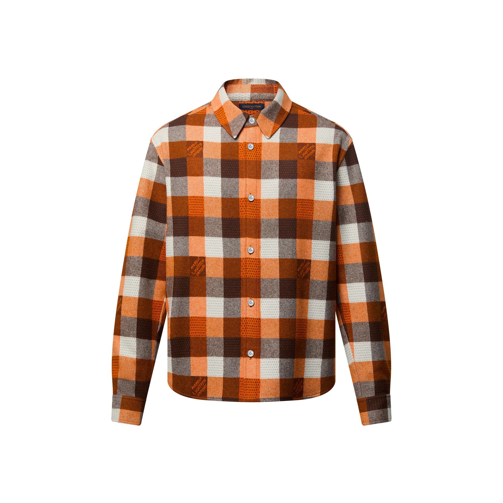 Button-Down Long-Sleeved Flannel Shirt - 1