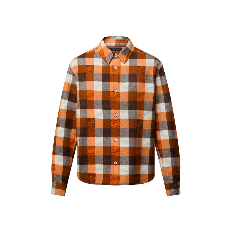 Button-Down Long-Sleeved Flannel Shirt 1