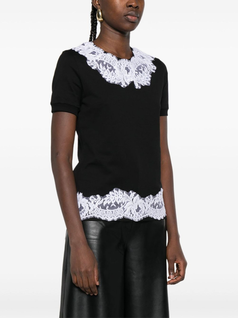 lace-trimmed cotton T-shirt 3