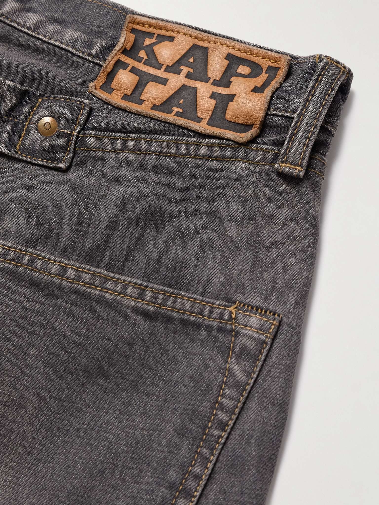 Slim-Fit Crochet-Trimmed Jeans - 5