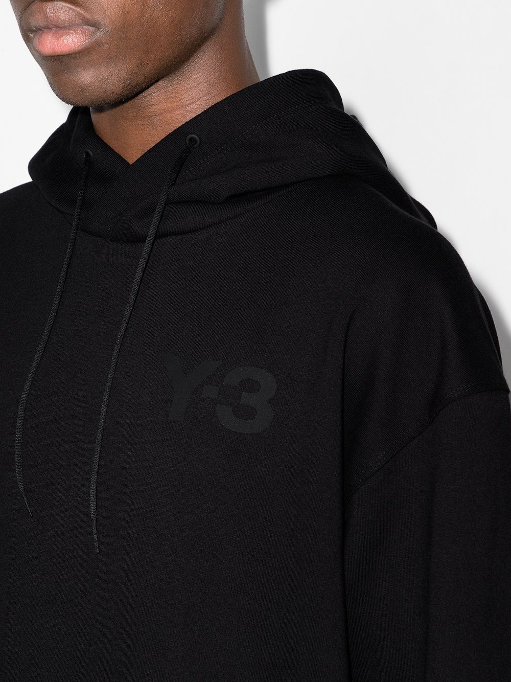 logo-print cotton hoodie - 4