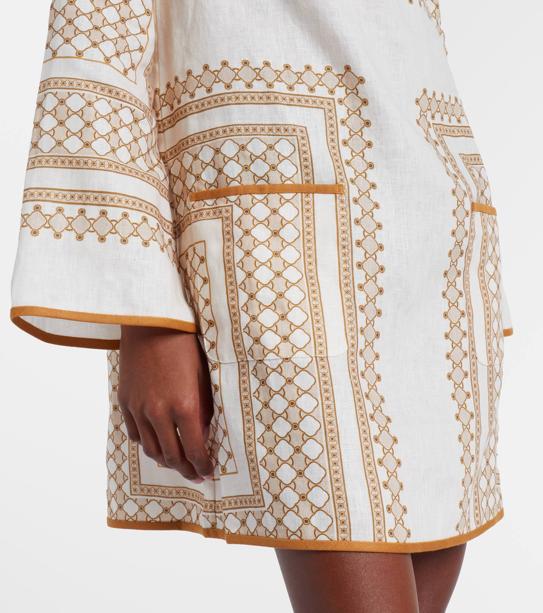 Printed linen tunic - 5