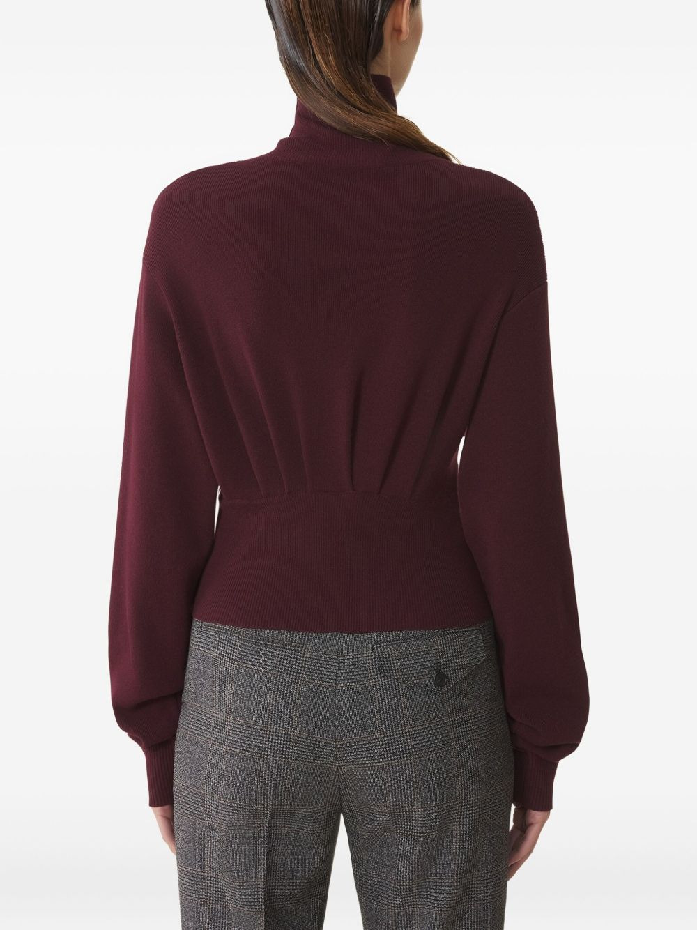 high-neck safety-pin sweater - 4