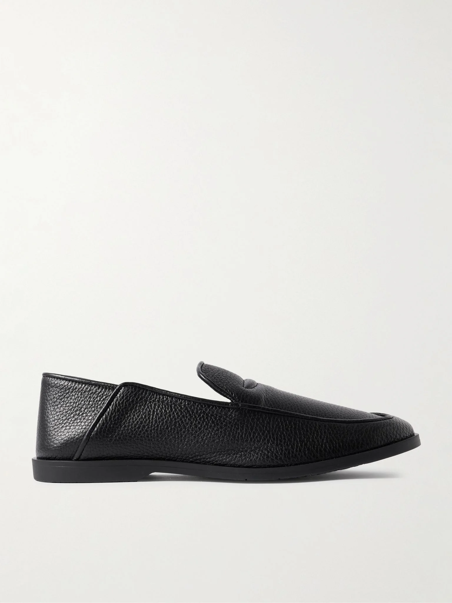 Mayfair II Collapsible-Heel Deerkskin Loafers Black - 1