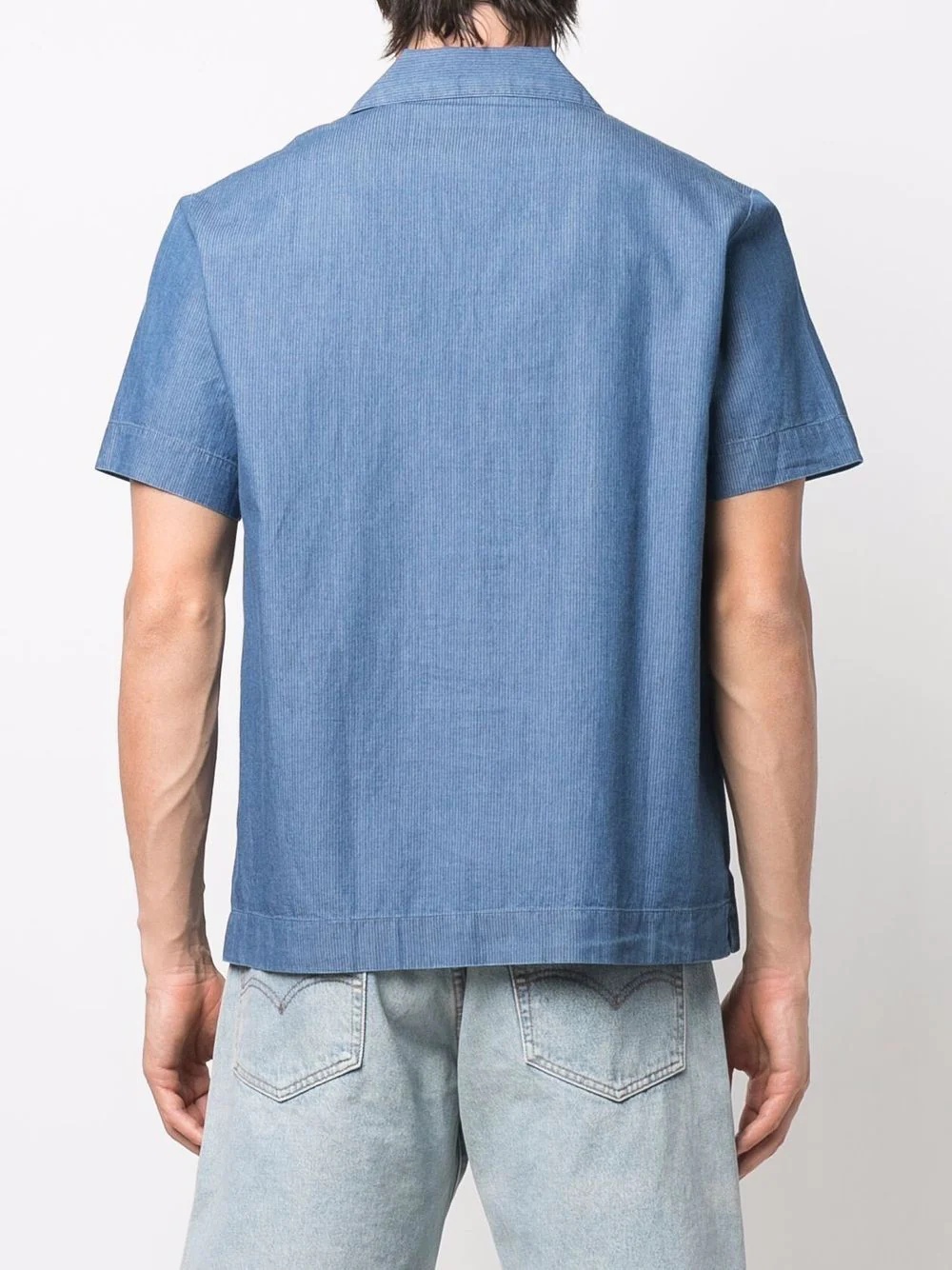 short-sleeve denim shirt - 4