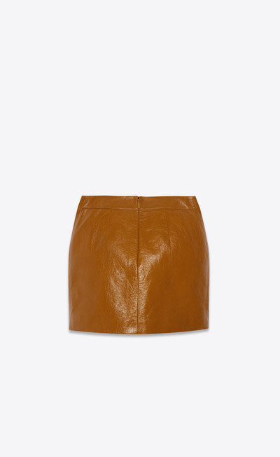 SAINT LAURENT mini skirt in shiny calfskin outlook