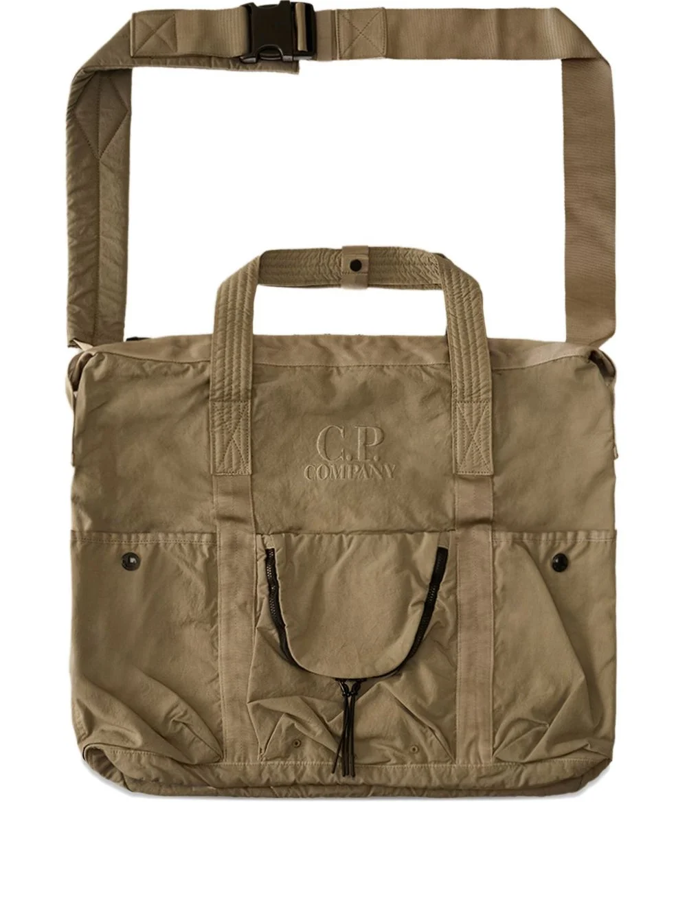 logo-embroidered tote bag - 1