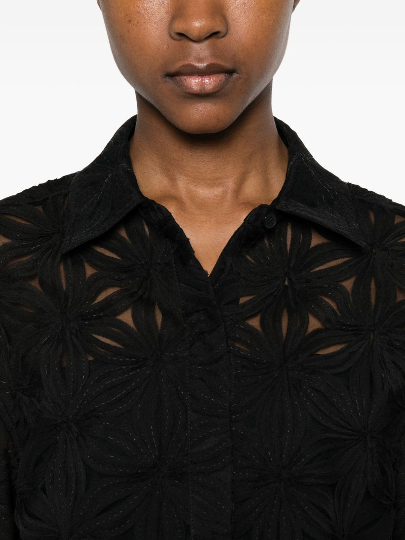 floral-print cropped blouse 5