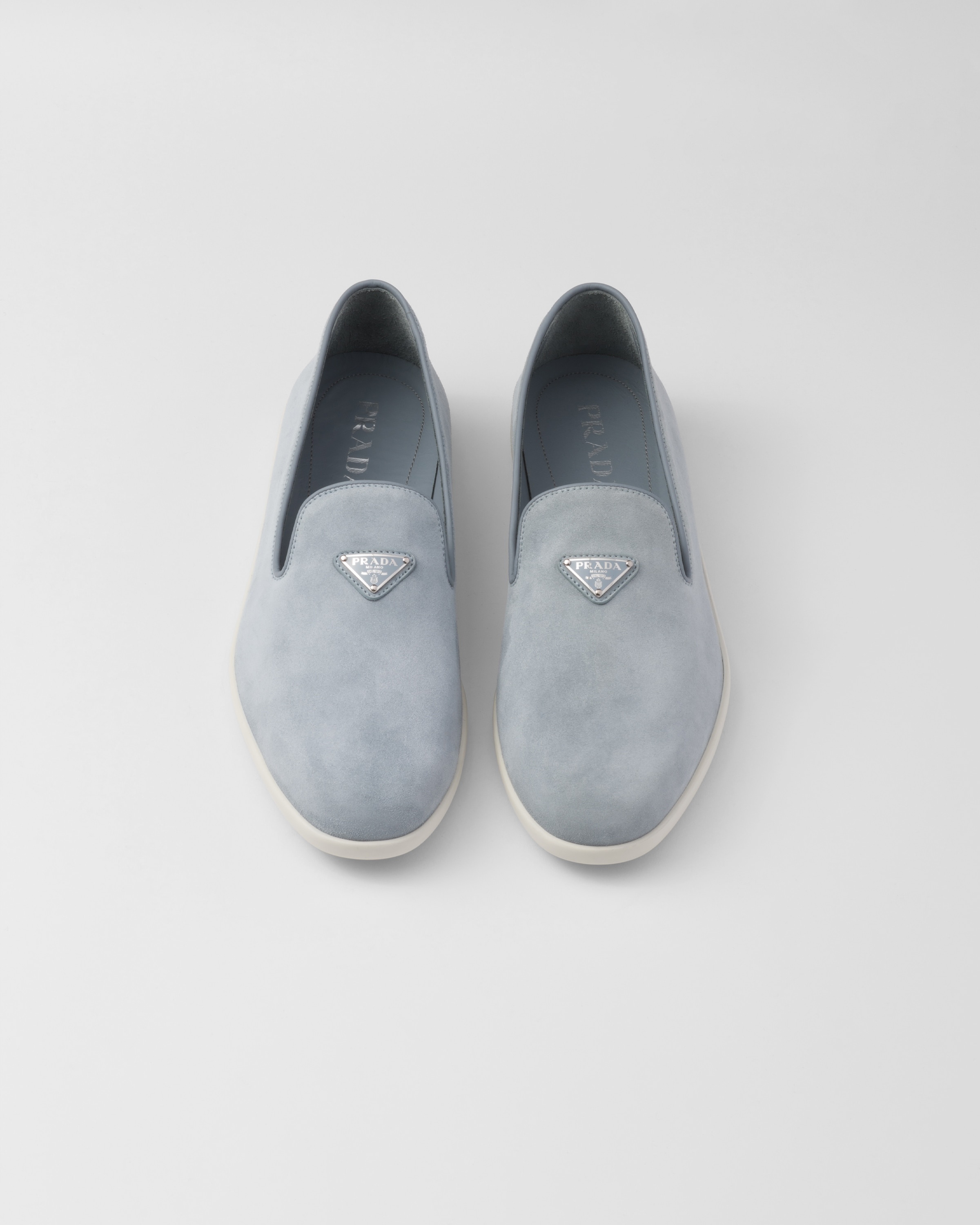Suede calf leather slip-ons - 4