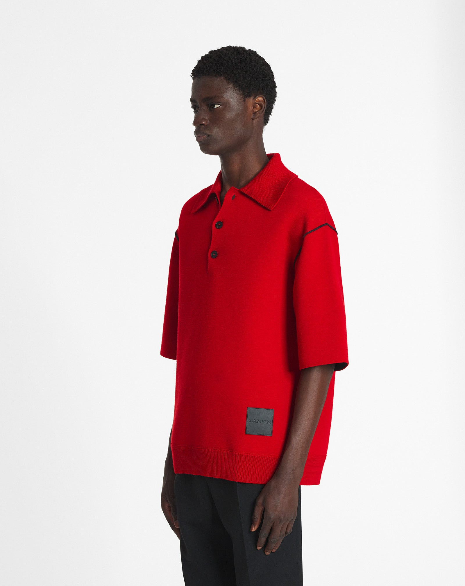OVERSIZED WOOL POLO SHIRT - 3