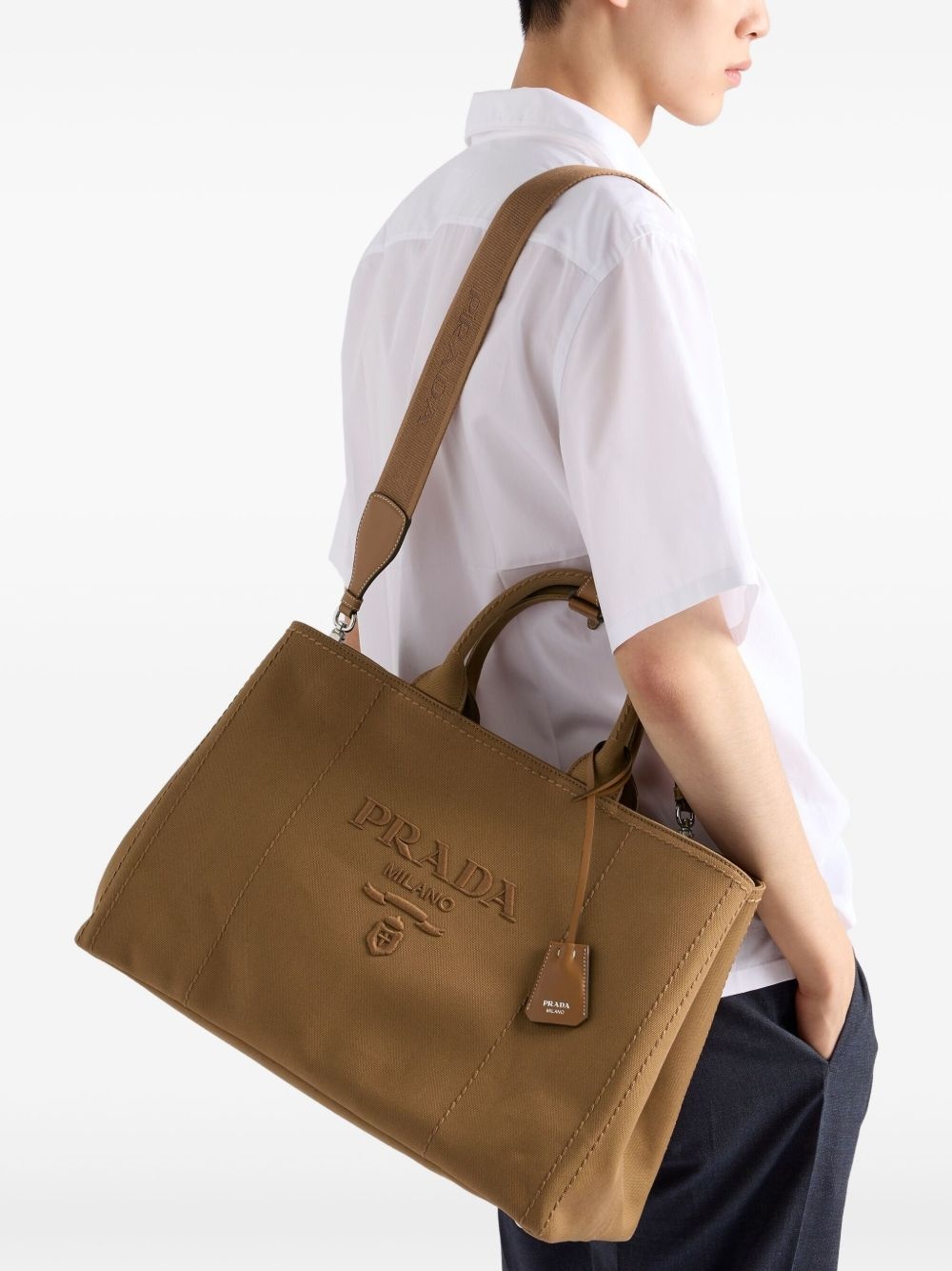 logo-embossed tote bag - 3