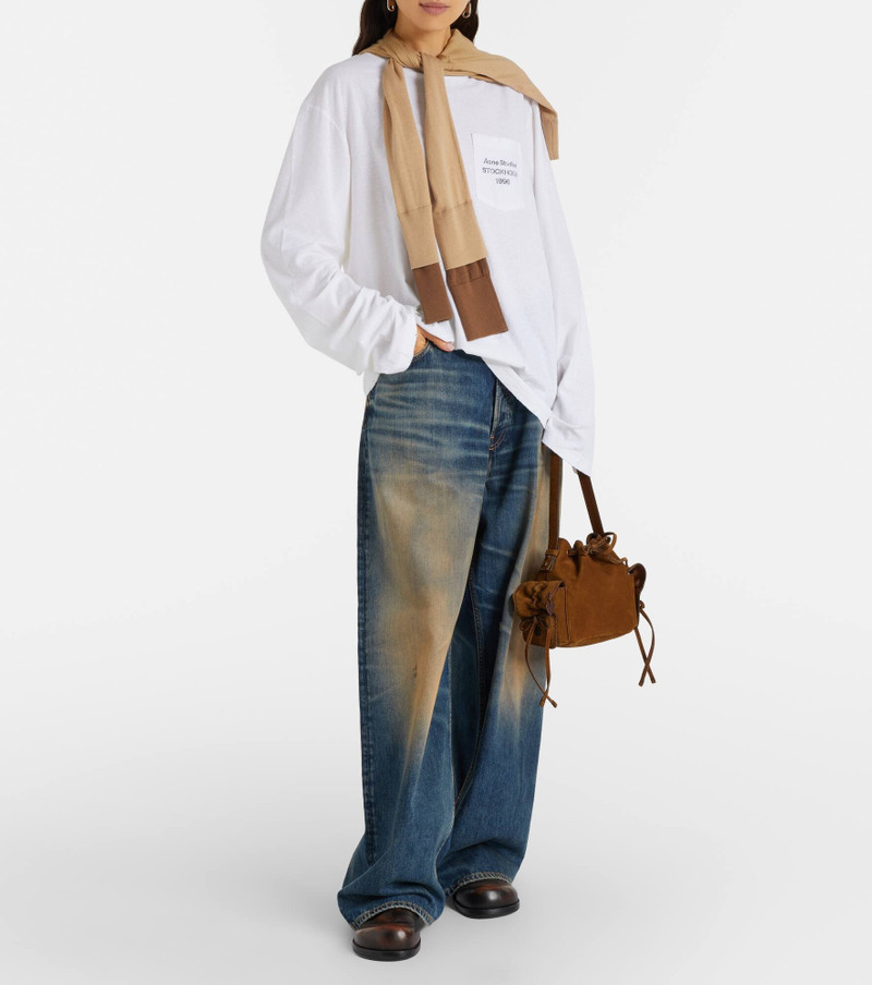 Acne Studios Edden oversized cotton-blend T-shirt outlook
