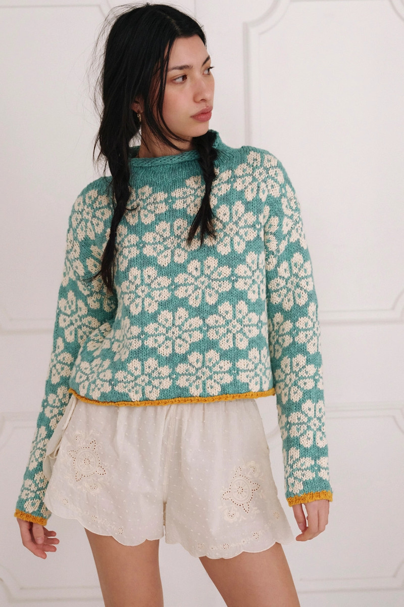 Opal Rollneck Knit Patterned Sweater 3