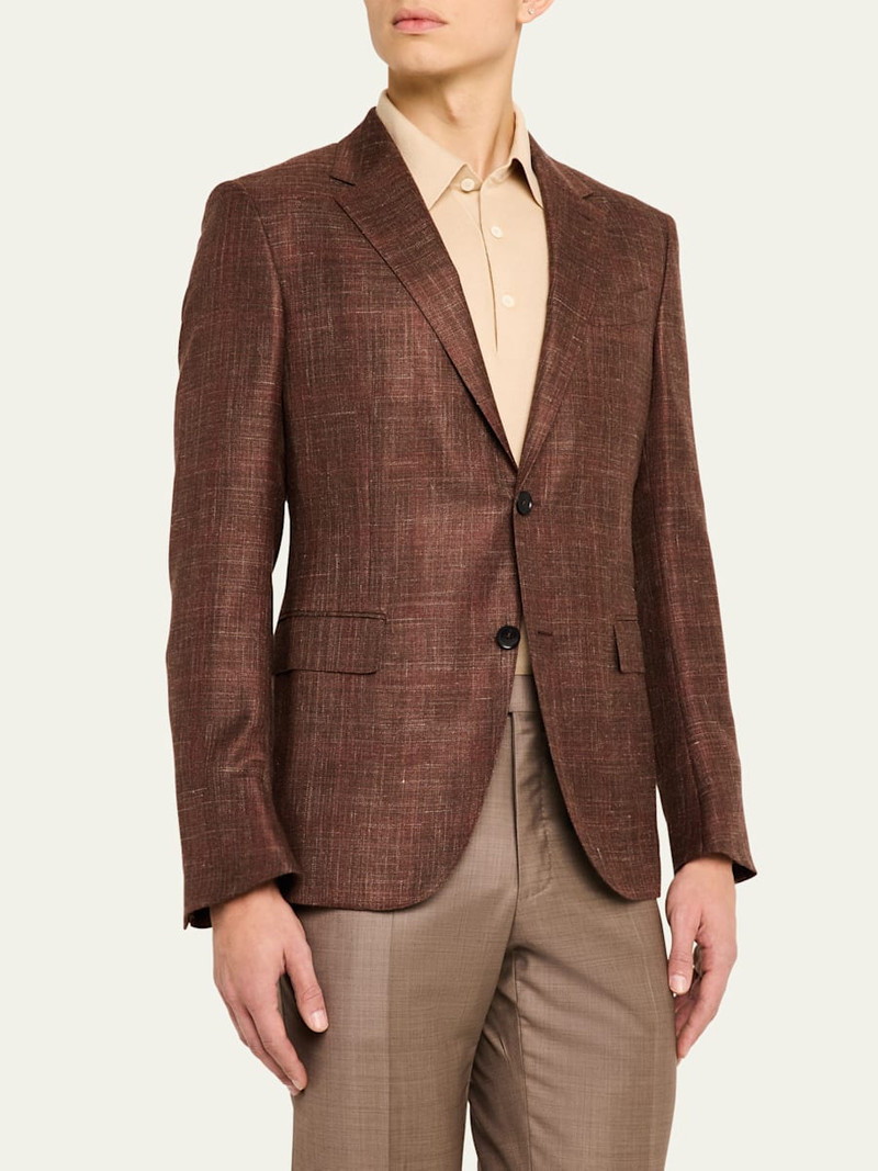 ZEGNA Men's Melange Tonal Plaid Sport Coat outlook