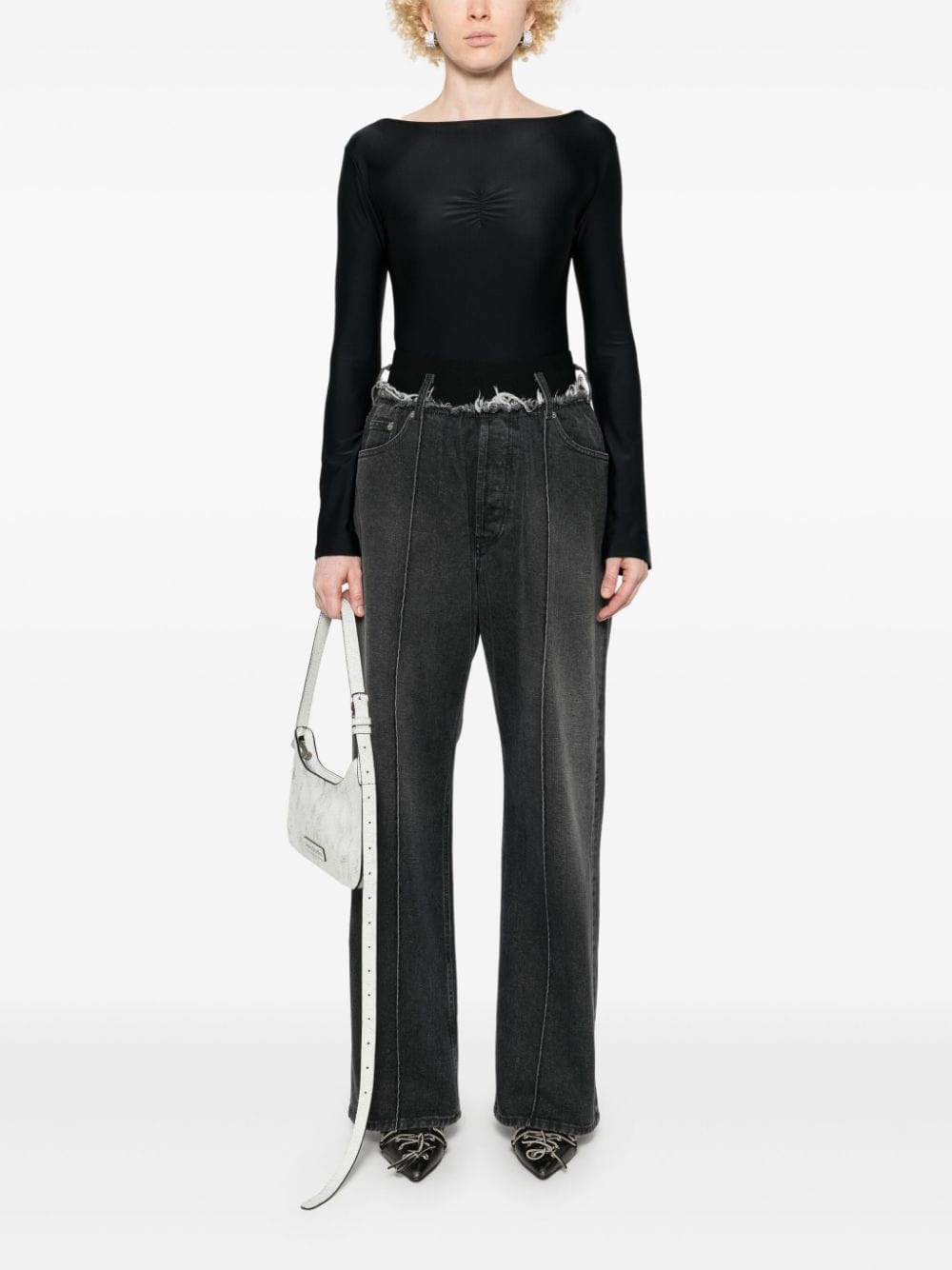 logo-embroidered top - 2