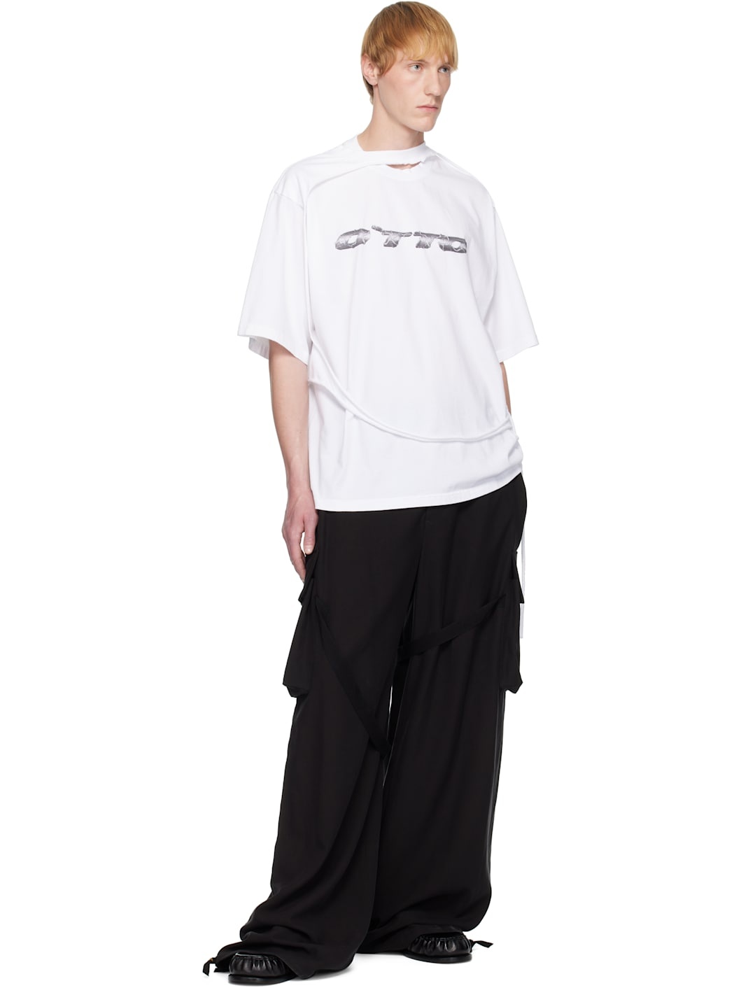 White Oversized Flap T-shirt - 4