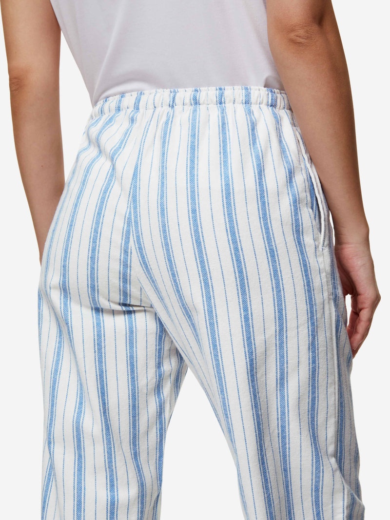 Women's Lounge Trousers Kelburn 31 Brushed Cotton Blue - 6